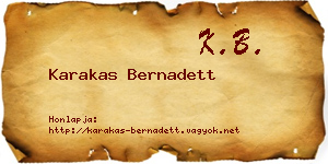 Karakas Bernadett névjegykártya